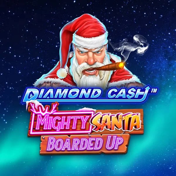 Diamond Cash Mighty Santa Boarded Up slot visual from Greentube available on lysa-casino.eu
