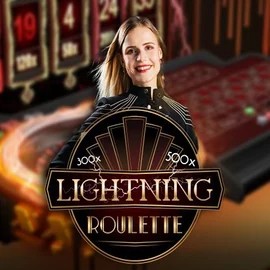 Lightning Roulette online game logo by Evolution on lysa-casino.eu
