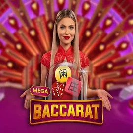 Mega Baccarat slot logo by Pragmatic Play at Lysa Casino